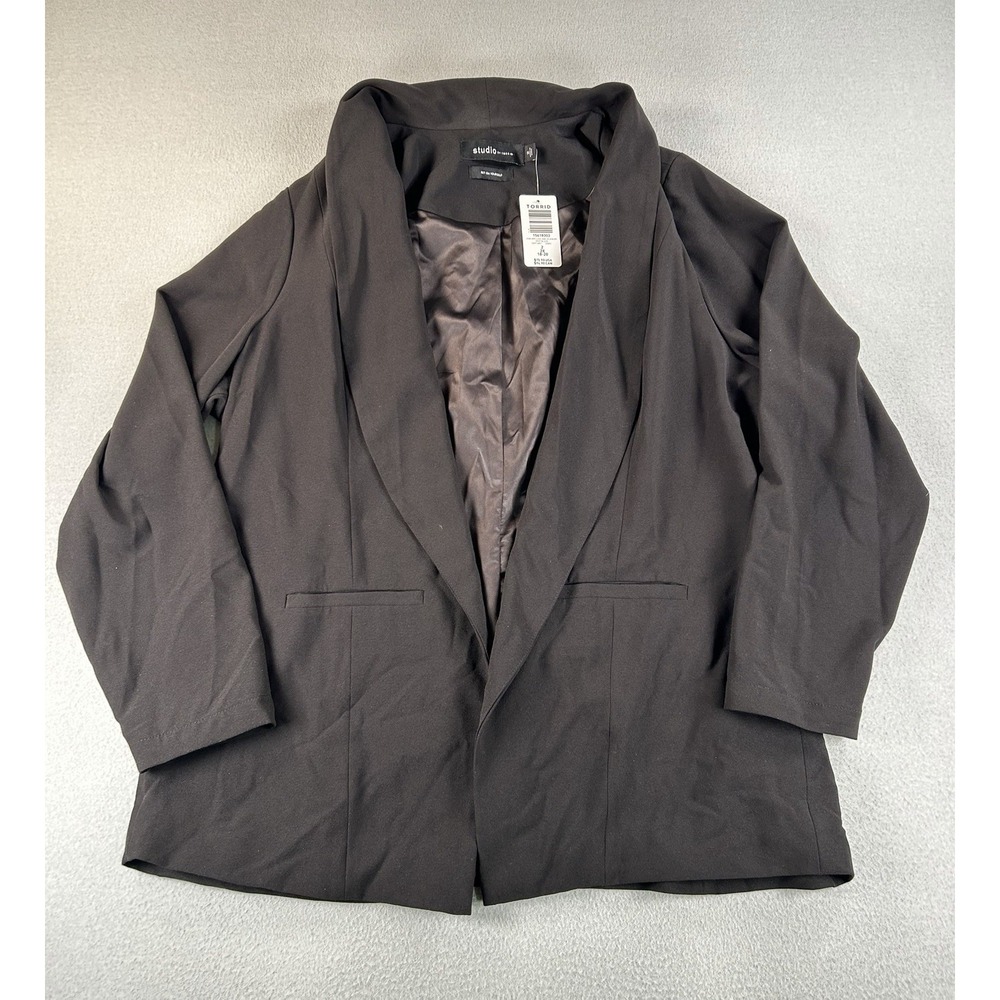 Torrid Studio Black Blazer Jacket Size 2 2X 18-20 NWT Plus Business Casual